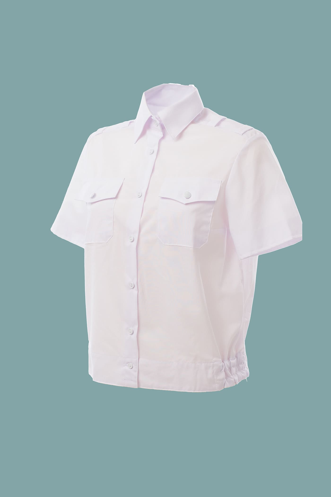 Белая рубашка с коротким рукавом ФСИН